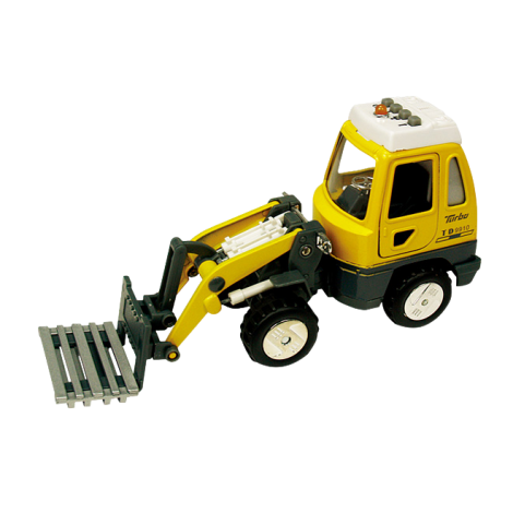 Utilaj de constructii de jucarie cu sunete si lumini, 16-18 cm, stivuitor metalic - poza 1