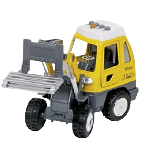 Utilaj de constructii de jucarie cu sunete si lumini, 16-18 cm, stivuitor metalic - poza 2