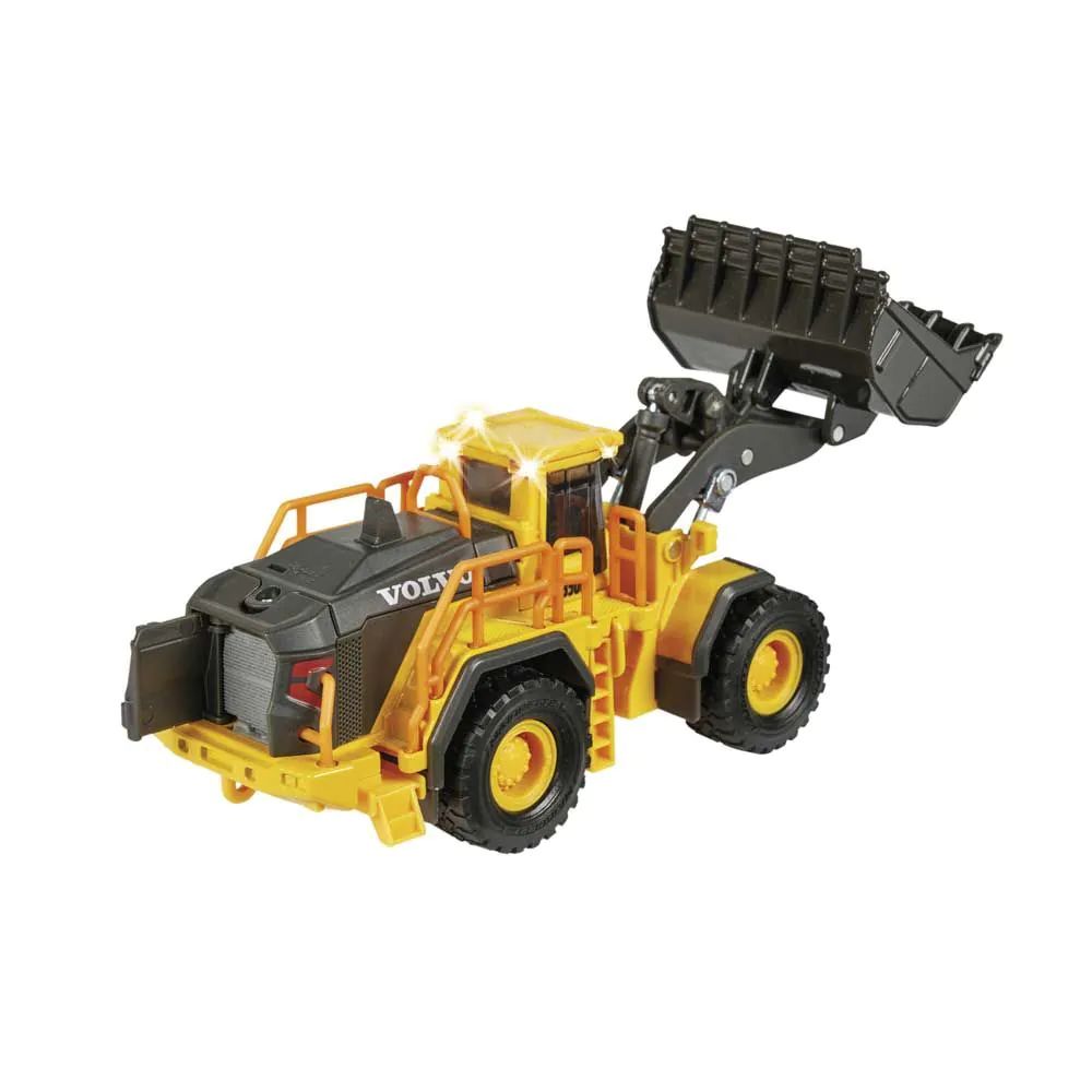 Utilaj incarcator frontal metalic Majorette Volvo cu lumini si sunete 21 cm - poza 5