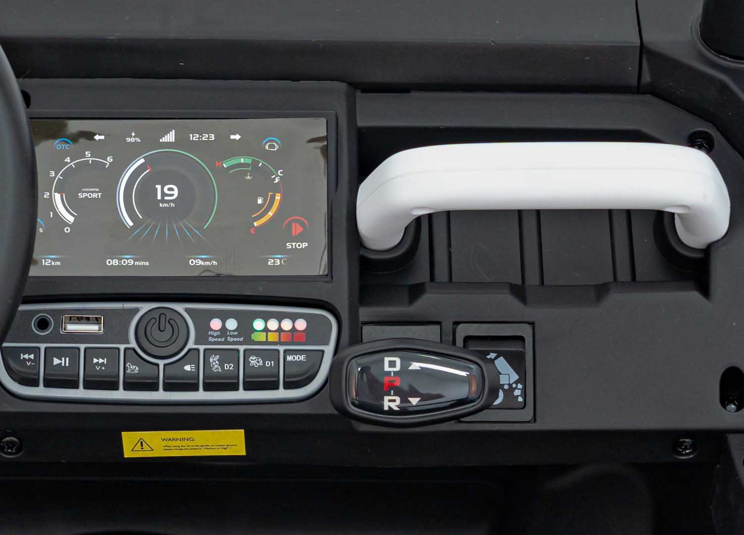 UTV eIectric pentru copii cu 2 locuri Farmer Truck SPEED XXL 900 24V 400W 4x4 (623B-24V) Alb - Autokids.ro - poza 5