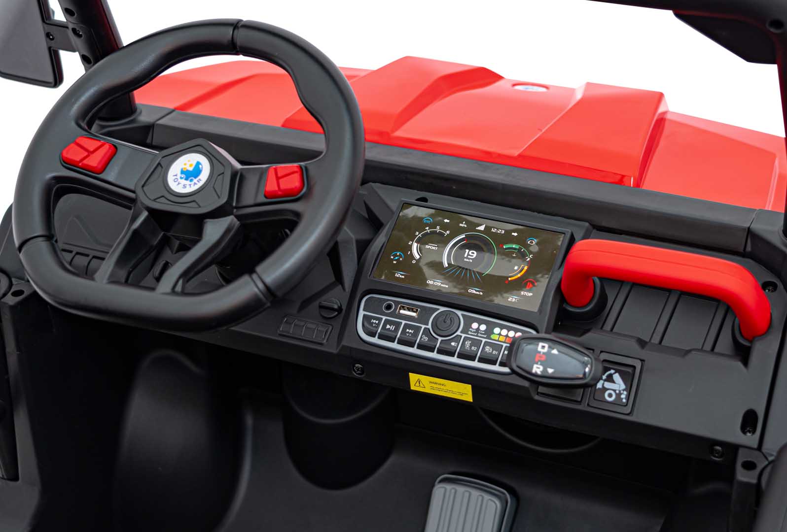 UTV eIectric pentru copii cu 2 locuri Farmer Truck XXL 900 12V 200W 4x4 (623B) Rosu - Autokids.ro - poza 5