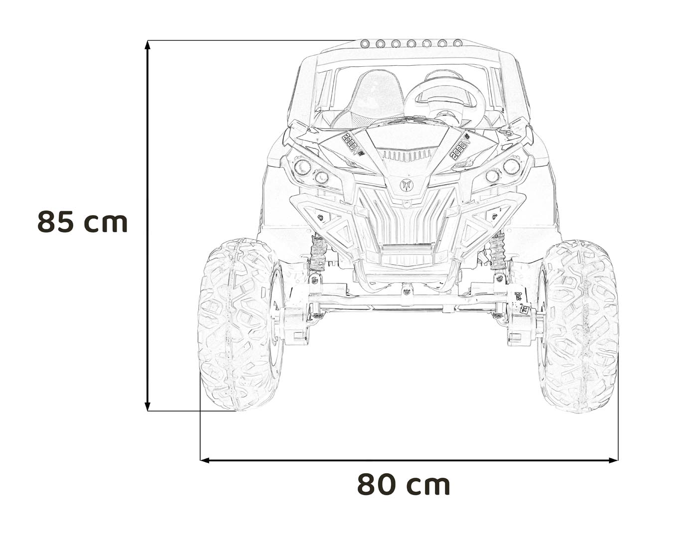 UTV electric pentru 2 copii Buggy MX 2000N 4x4 300W (603B) Roz - Autokids.ro - poza 2