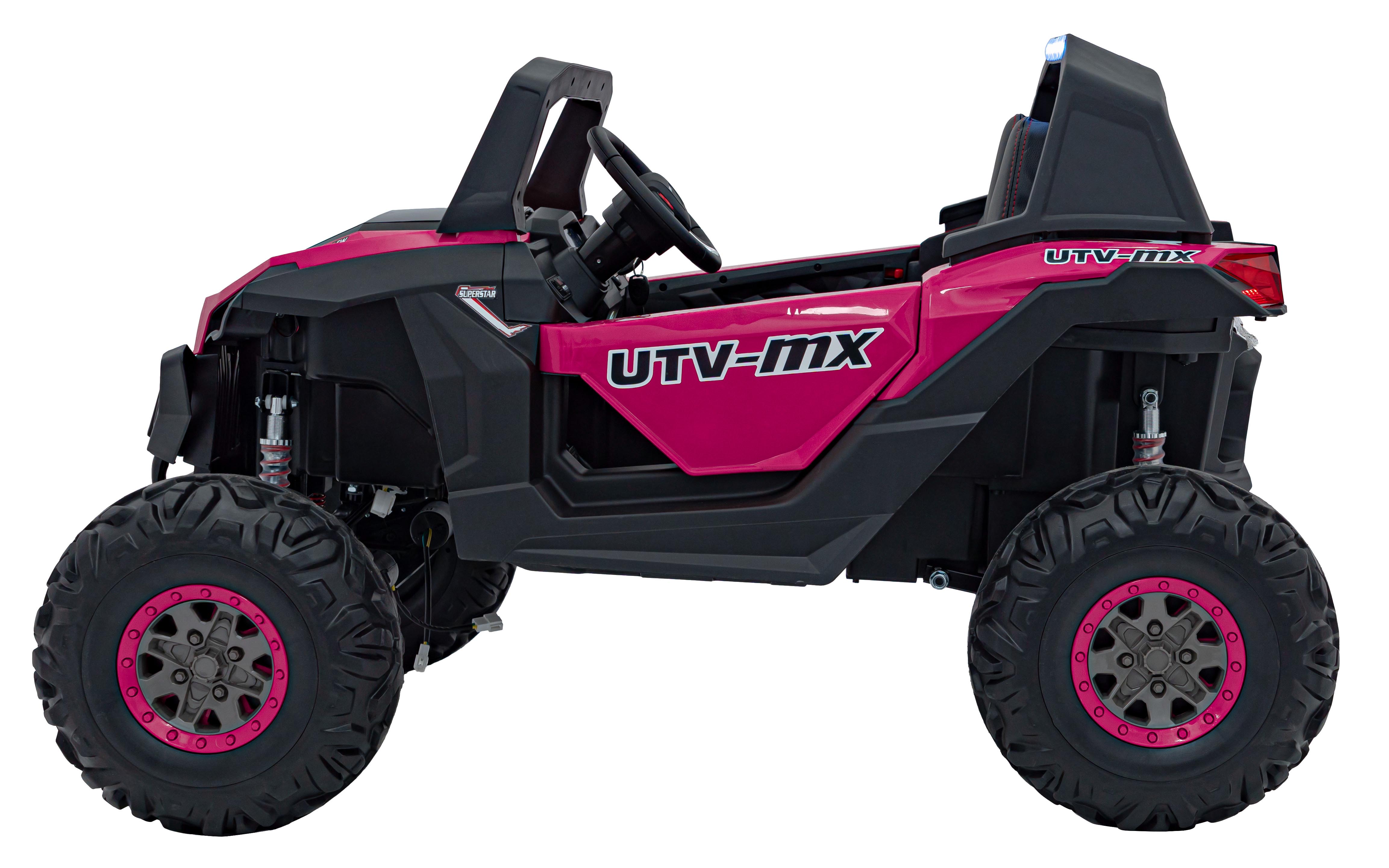 UTV electric pentru 2 copii Buggy MX 2000N 4x4 300W (603B) Roz - Autokids.ro - poza 3