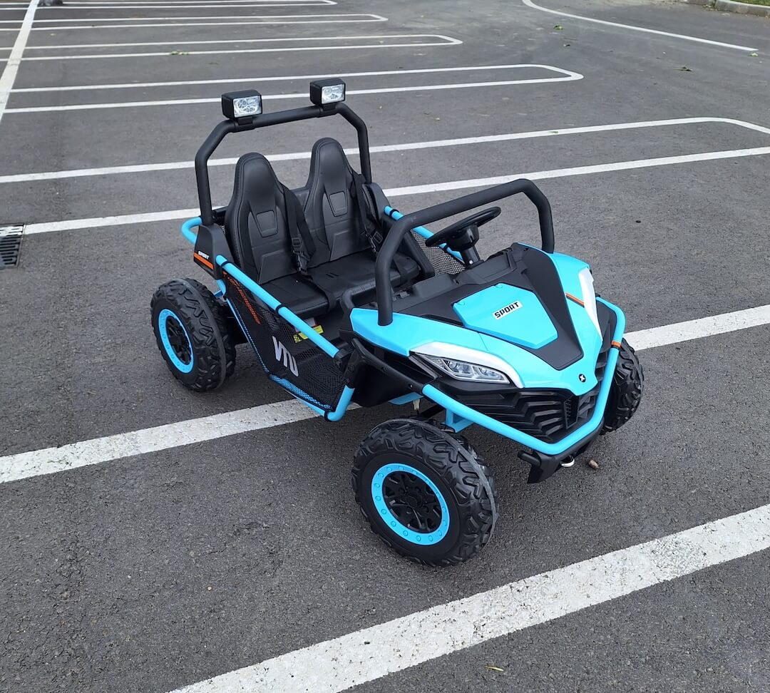 UTV electric pentru 2 copii BUGGY SPEED Fast Edition 24V 300W 4x4 (s608) Albastru - Autokids.ro - poza 1