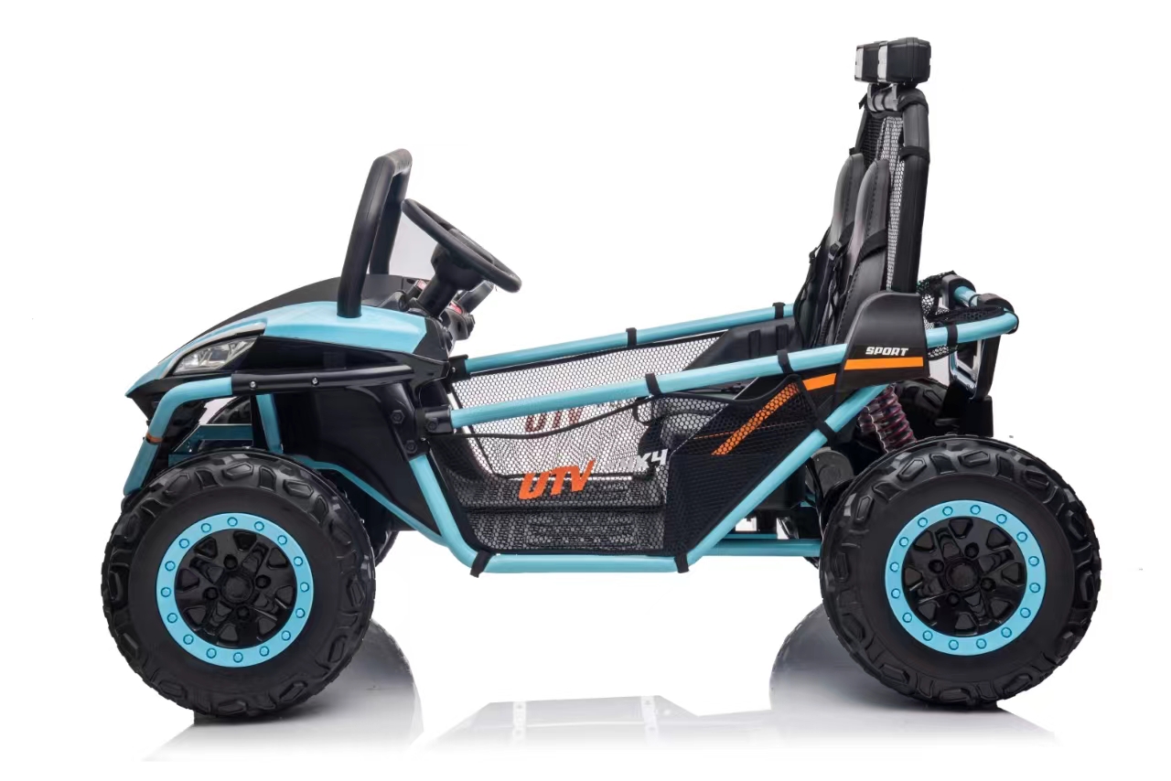 UTV electric pentru 2 copii BUGGY SPEED Fast Edition 24V 300W 4x4 (s608) Albastru - Autokids.ro - poza 2