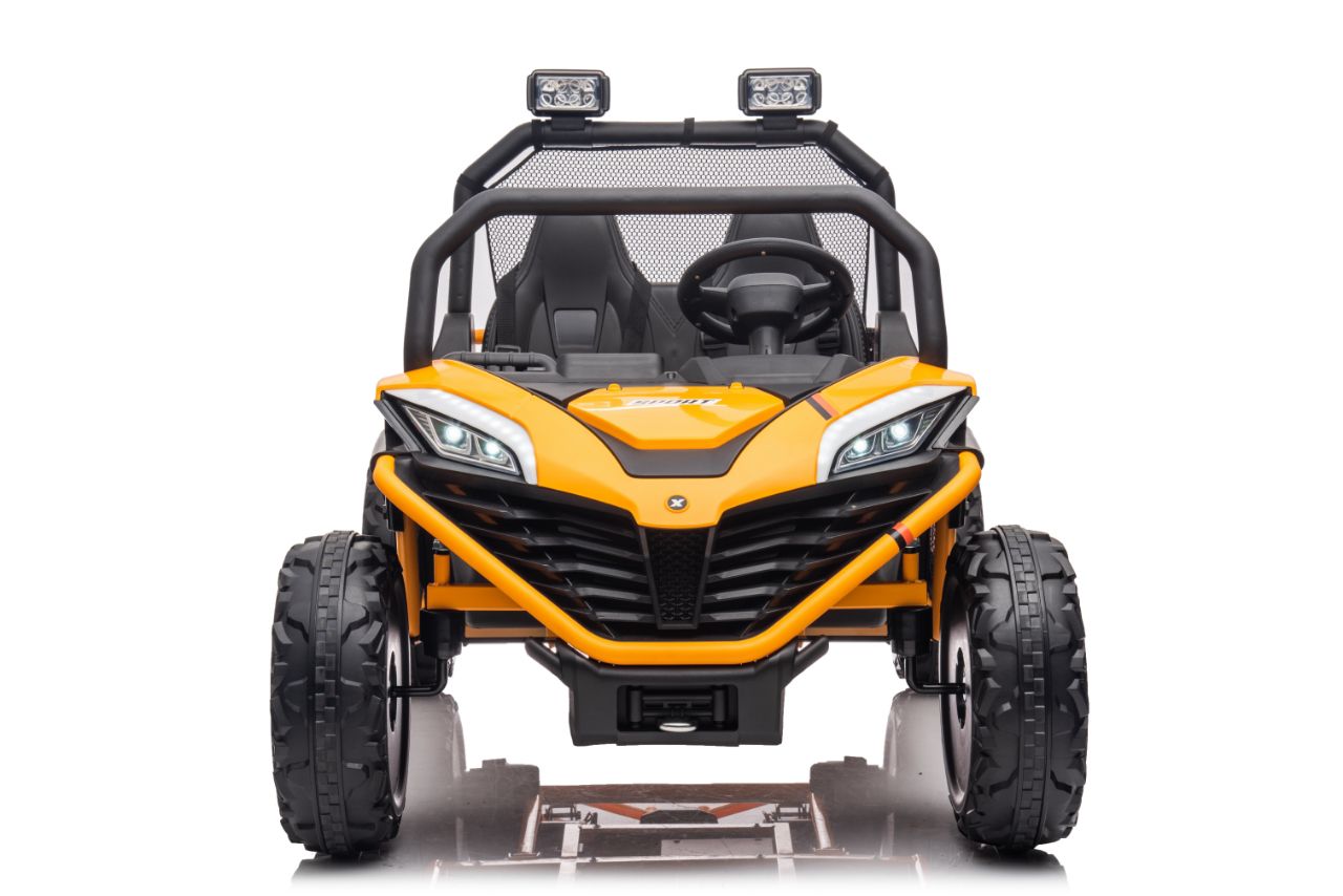 UTV electric pentru 2 copii BUGGY SPEED Fast Edition 24V 300W 4x4 (s608) Galben - Autokids.ro - poza 2
