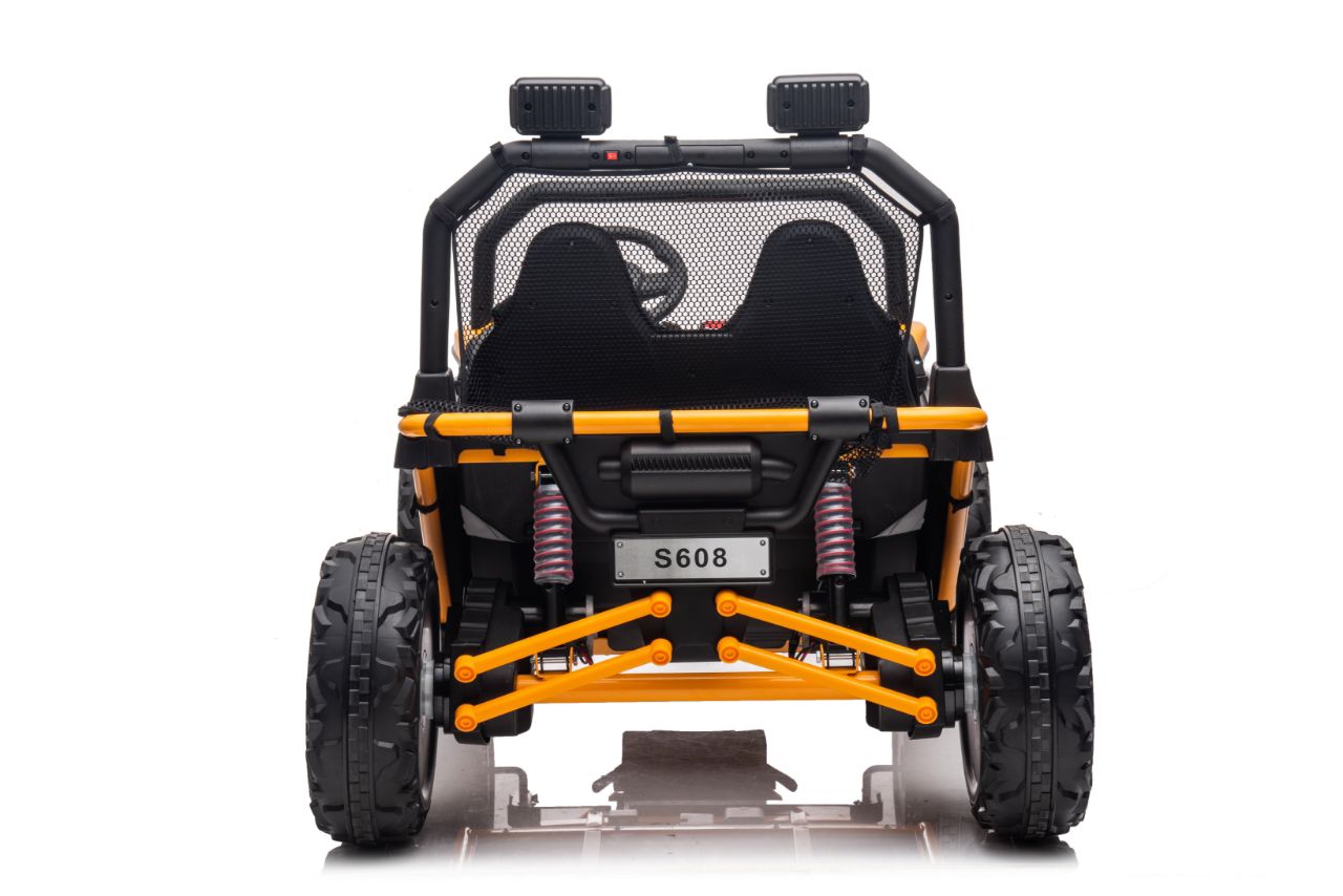 UTV electric pentru 2 copii BUGGY SPEED Fast Edition 24V 300W 4x4 (s608) Galben - Autokids.ro - poza 5