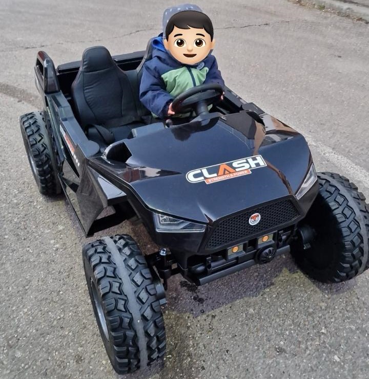 UTV electric pentru 2 copii Buggy XXL FAST EDITION cu viteza maxima 15km/h 500W 24V 4x4 (sx1928-fast) Negru - Autokids.ro - poza 1