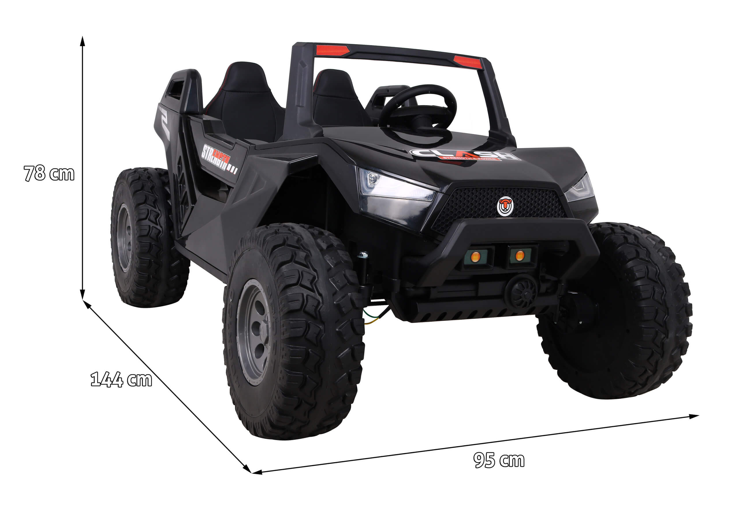 UTV electric pentru 2 copii Buggy XXL FAST EDITION cu viteza maxima 15km/h 500W 24V 4x4 (sx1928-fast) Negru - Autokids.ro - poza 2