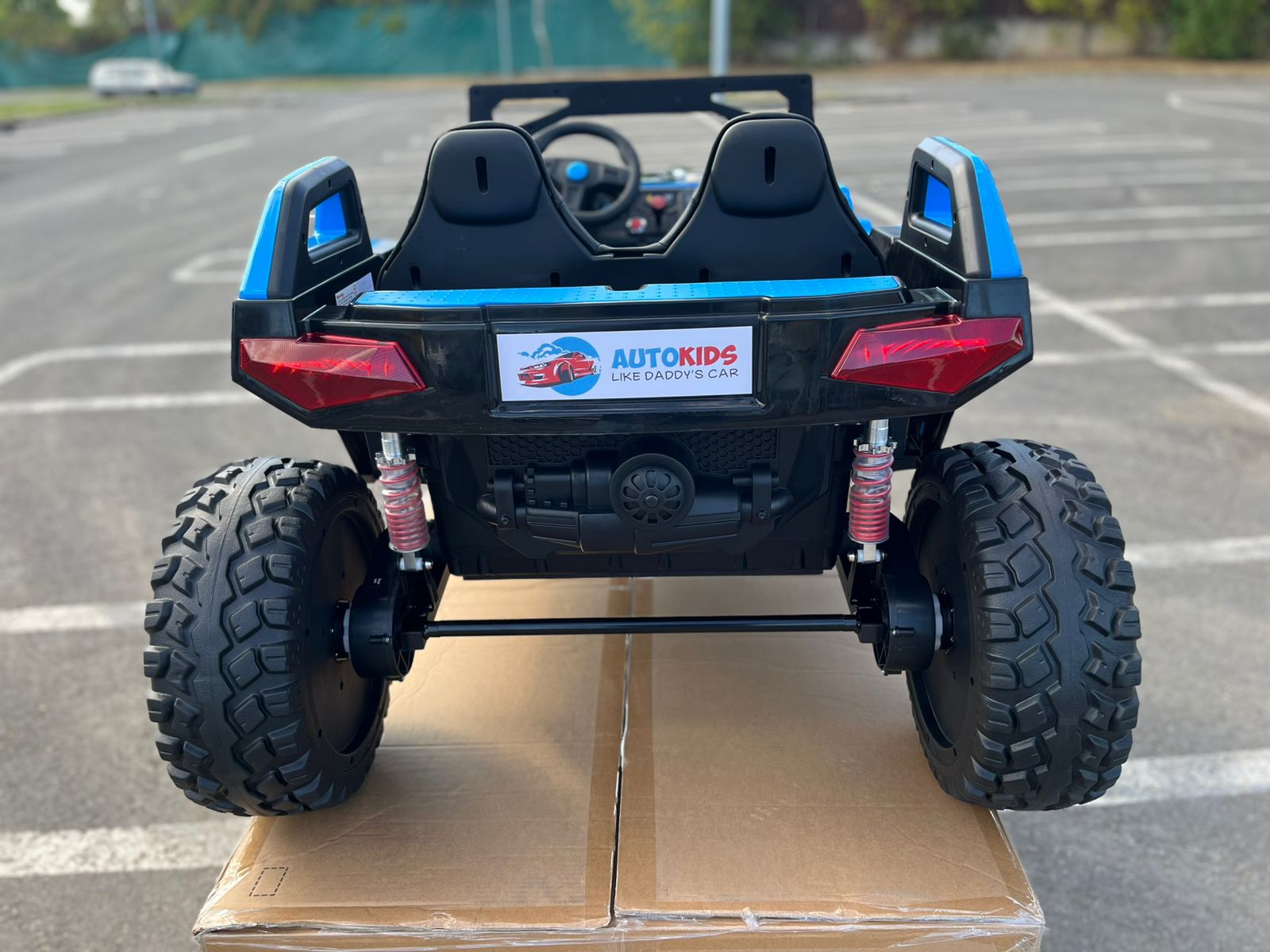 UTV electric pentru 2 copii Buggy XXL FAST EDITION cu viteza maxima 15km/h 500W 24V 4x4 (sx2929-fast) Albastru - Autokids.ro - poza 4