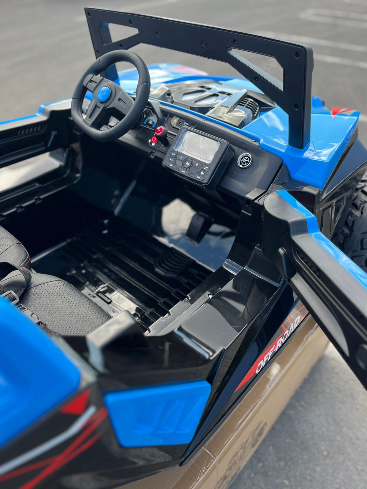 UTV electric pentru 2 copii Buggy XXL FAST EDITION cu viteza maxima 15km/h 500W 24V 4x4 (sx2929-fast) Albastru - Autokids.ro - poza 5