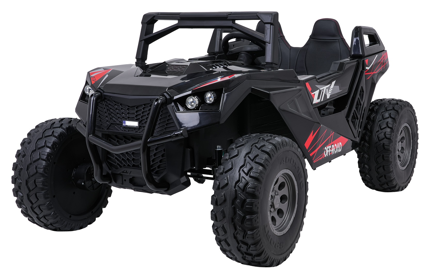 UTV electric pentru 2 copii Buggy XXL FAST EDITION cu viteza maxima 15km/h 500W 24V 4x4 (sx2929-fast) Negru - Autokids.ro - poza 1