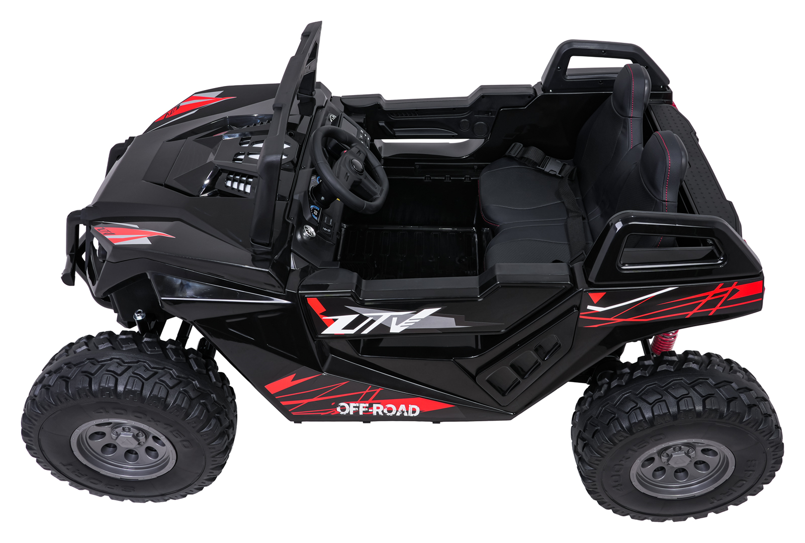 UTV electric pentru 2 copii Buggy XXL FAST EDITION cu viteza maxima 15km/h 500W 24V 4x4 (sx2929-fast) Negru - Autokids.ro - poza 2