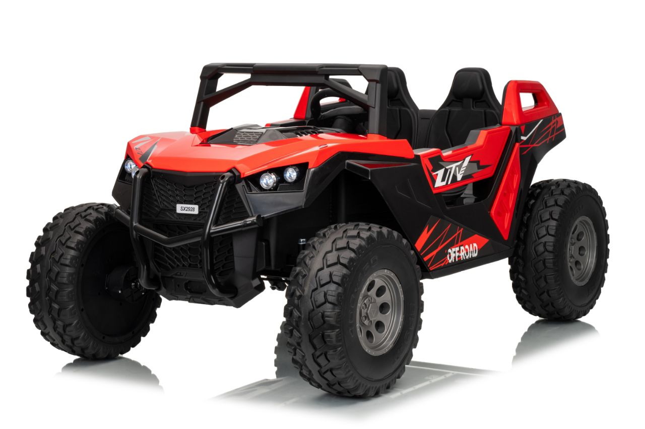 UTV electric pentru 2 copii Buggy XXL FAST EDITION cu viteza maxima 15km/h 500W 24V 4x4 (sx2929-fast) Rosu - Autokids.ro