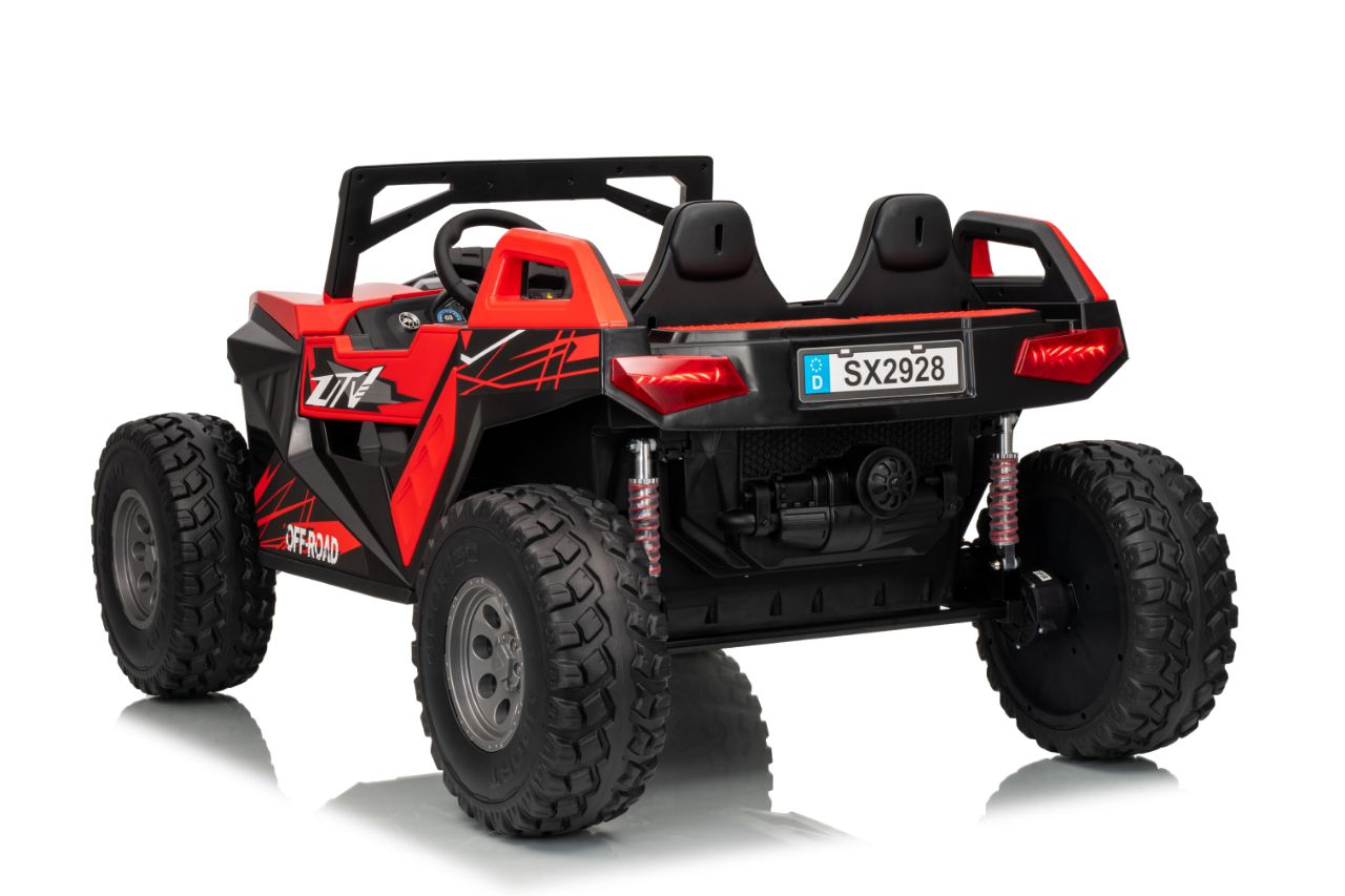 UTV electric pentru 2 copii Buggy XXL FAST EDITION cu viteza maxima 15km/h 500W 24V 4x4 (sx2929-fast) Rosu - Autokids.ro - poza 2