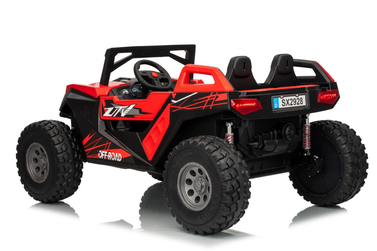 UTV electric pentru 2 copii Buggy XXL FAST EDITION cu viteza maxima 15km/h 500W 24V 4x4 (sx2929-fast) Rosu - Autokids.ro - poza 4