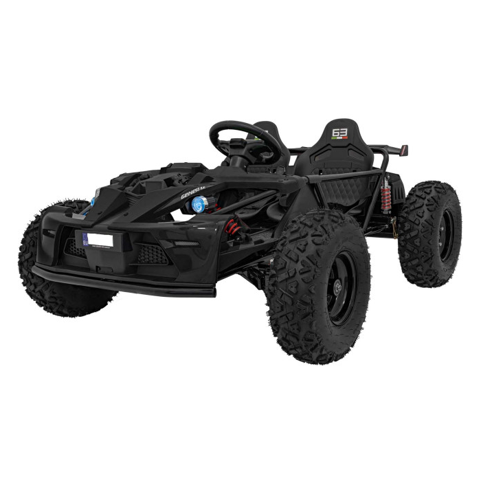UTV electric pentru copii 8-15 ani cu 2 locuri 48V 800W Buggy GENERAL XXL cu viteza max 25km/h (2358) Negru - Autokids.ro - poza 1