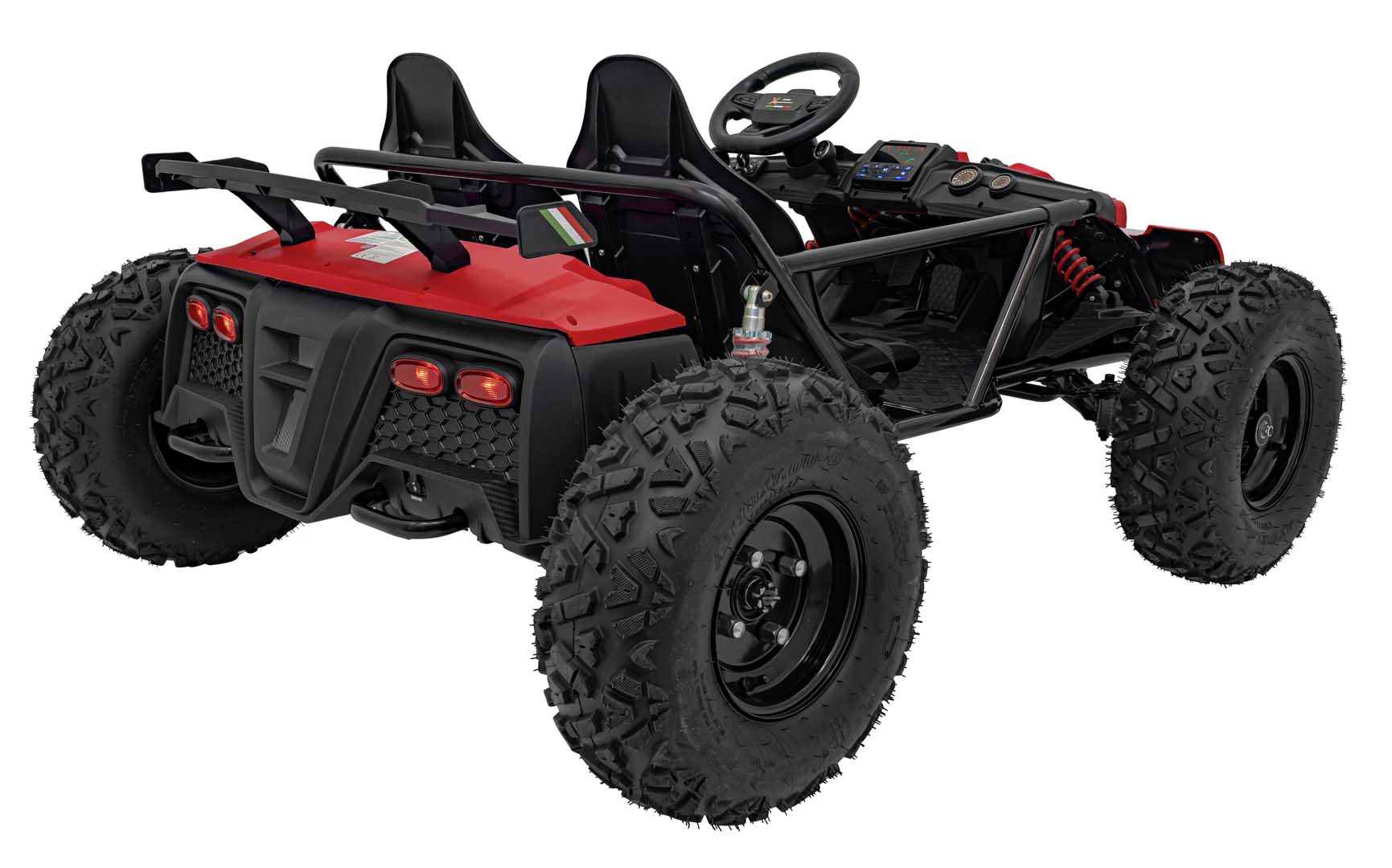 UTV electric pentru copii 8-15 ani cu 2 locuri 48V 800W Buggy GENERAL XXL cu viteza max 25km/h (2358) Rosu - Autokids.ro - poza 4