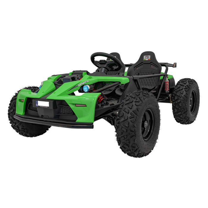 UTV electric pentru copii 8-15 ani cu 2 locuri 48V 800W Buggy GENERAL XXL cu viteza max 25km/h (2358) Verde - Autokids.ro - poza 1