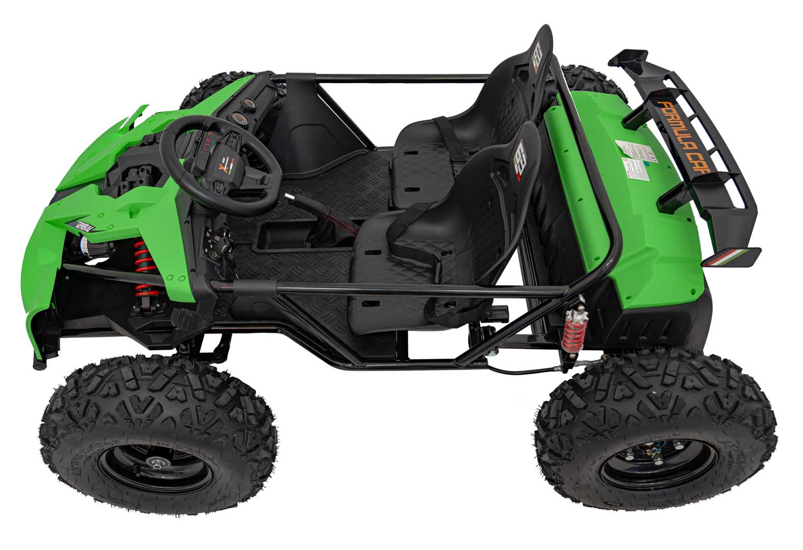 UTV electric pentru copii 8-15 ani cu 2 locuri 48V 800W Buggy GENERAL XXL cu viteza max 25km/h (2358) Verde - Autokids.ro - poza 2