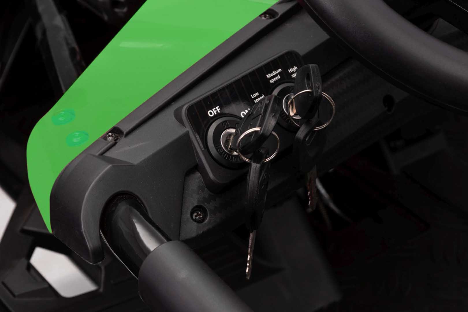 UTV electric pentru copii 8-15 ani cu 2 locuri 48V 800W Buggy GENERAL XXL cu viteza max 25km/h (2358) Verde - Autokids.ro - poza 3