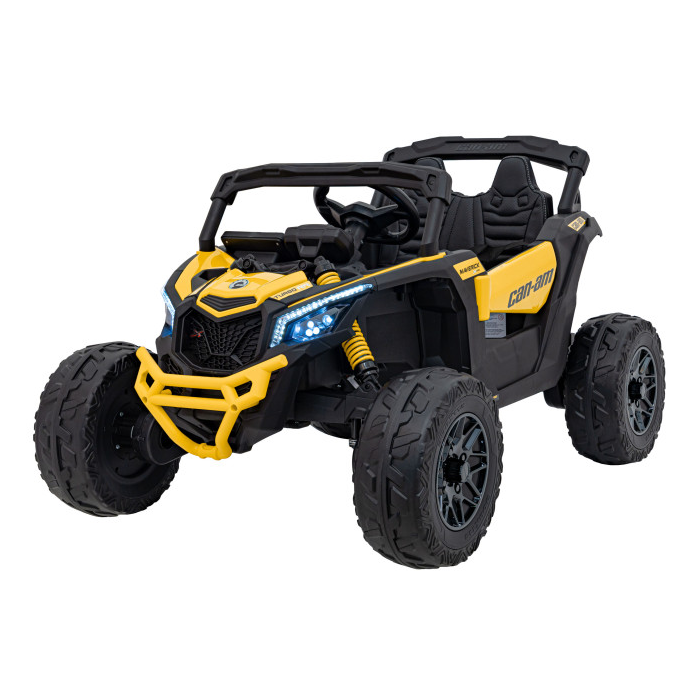 UTV electric pentru copii Can-Am Maverick 24V 800W 4x4 (CA003) Galben - Autokids.ro - poza 1