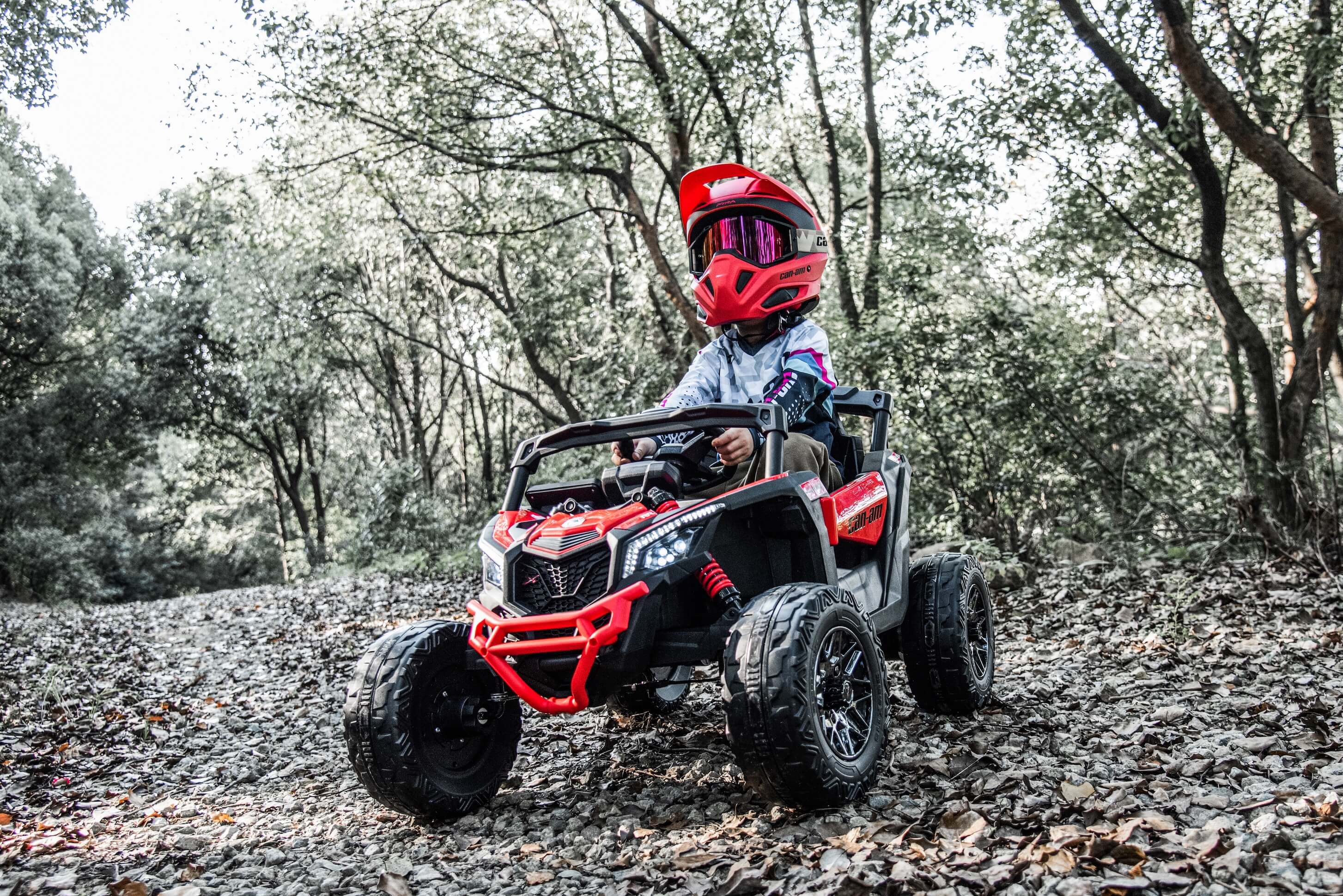 UTV electric pentru copii Can-Am Maverick 24V 800W 4x4 (CA003) Galben - Autokids.ro - poza 3