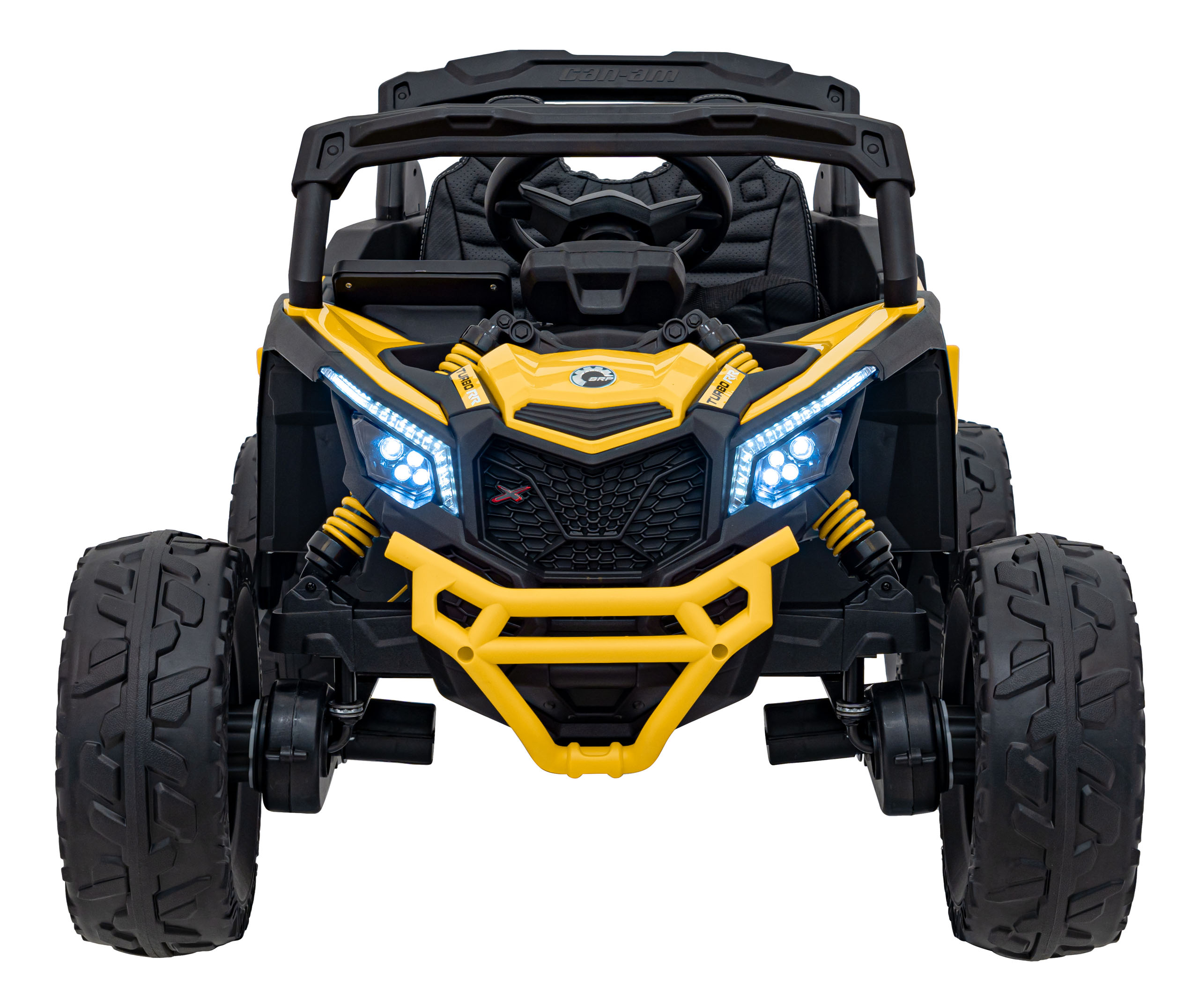 UTV electric pentru copii Can-Am Maverick 24V 800W 4x4 (CA003) Galben - Autokids.ro - poza 5