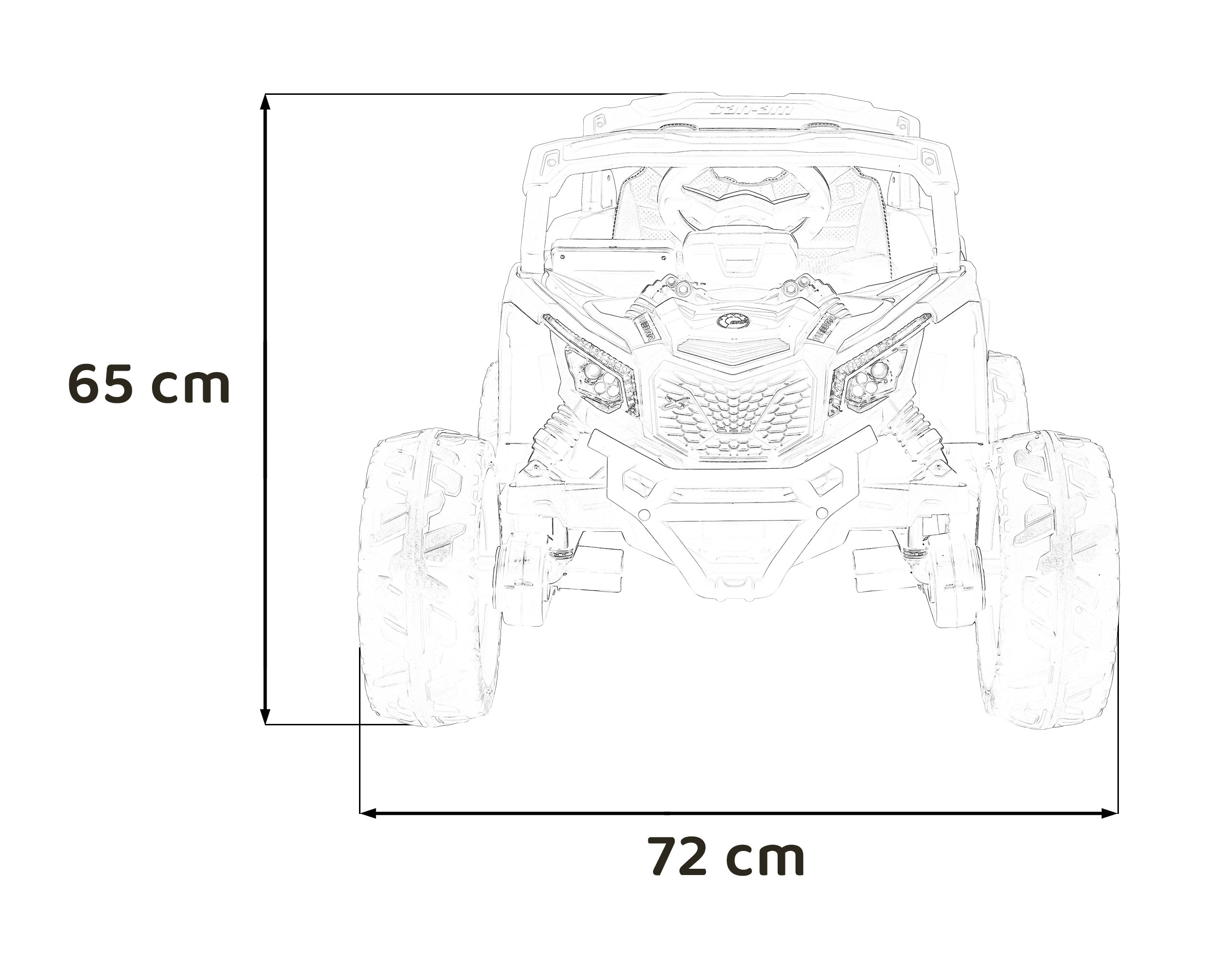 UTV electric pentru copii Can-Am Maverick 4x4 (CA003) Albastru - Autokids.ro - poza 3