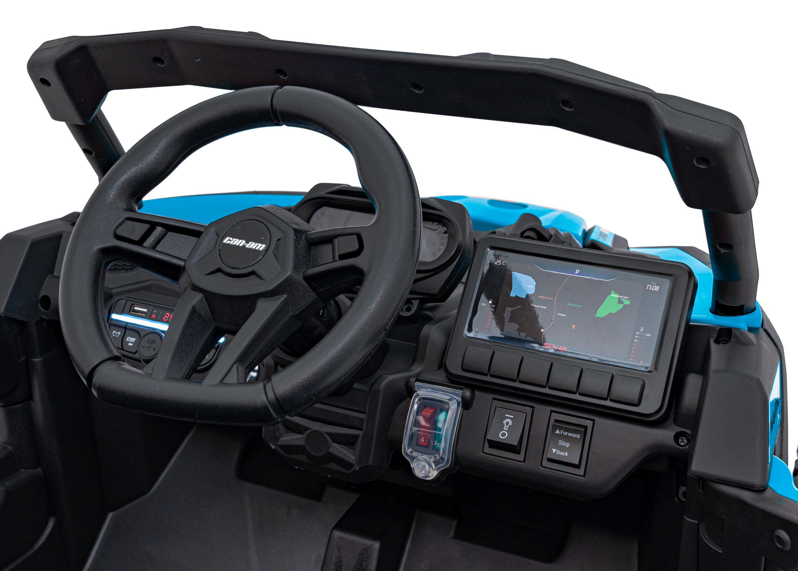 UTV electric pentru copii Can-Am Maverick 4x4 (CA003) Albastru - Autokids.ro - poza 4