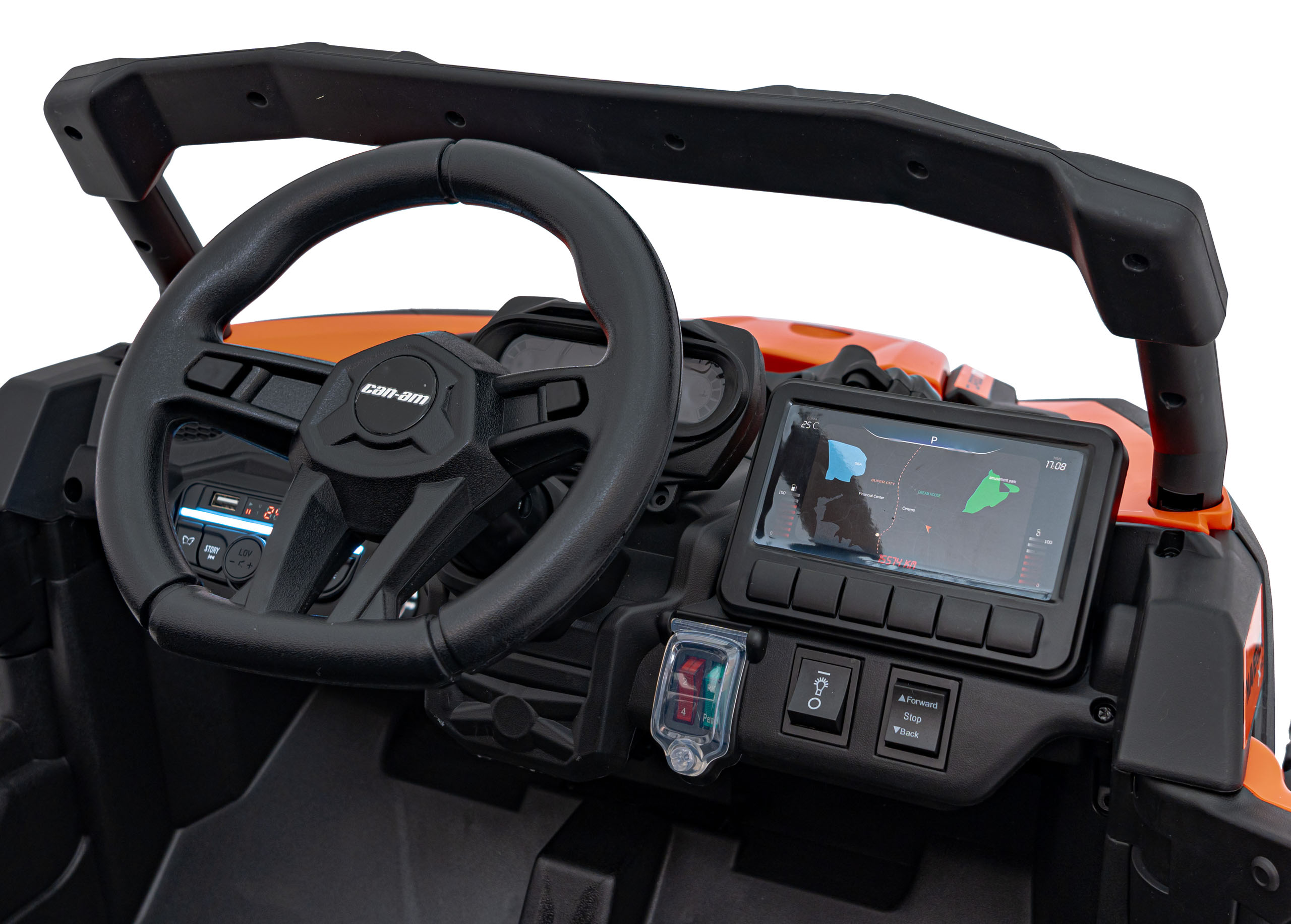 UTV electric pentru copii Can-Am Maverick 4x4 (CA003) Portocaliu - Autokids.ro - poza 5