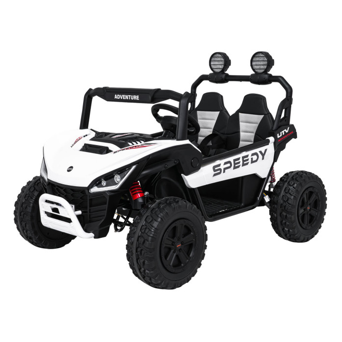 UTV electric pentru copii cu 2 locuri Buggy Speedy 4x4 24V 350W (3558) Alb - Autokids.ro - poza 1