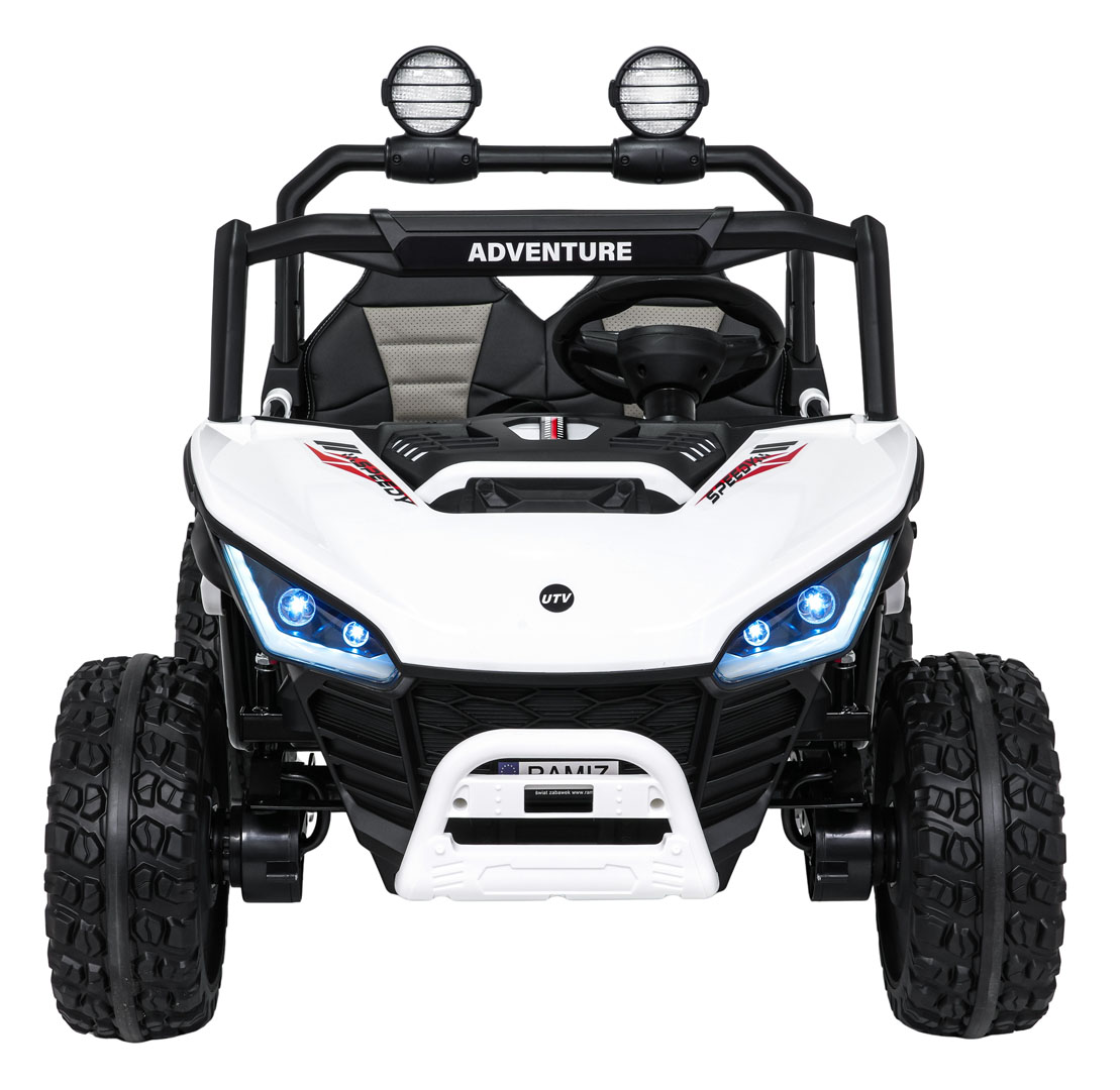 UTV electric pentru copii cu 2 locuri Buggy Speedy 4x4 24V 350W (3558) Alb - Autokids.ro - poza 4