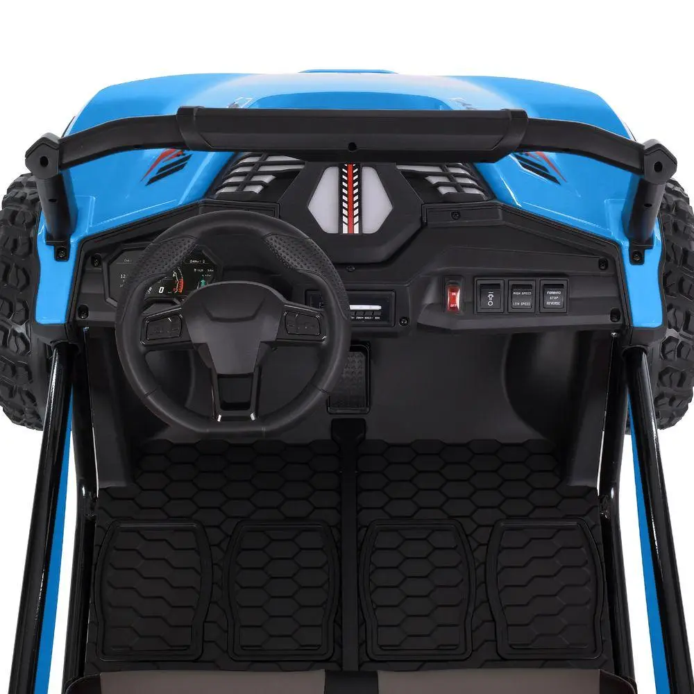 UTV electric pentru copii cu 2 locuri Buggy Speedy 4x4 24V 350W (3558) Albastru - Autokids.ro - poza 2