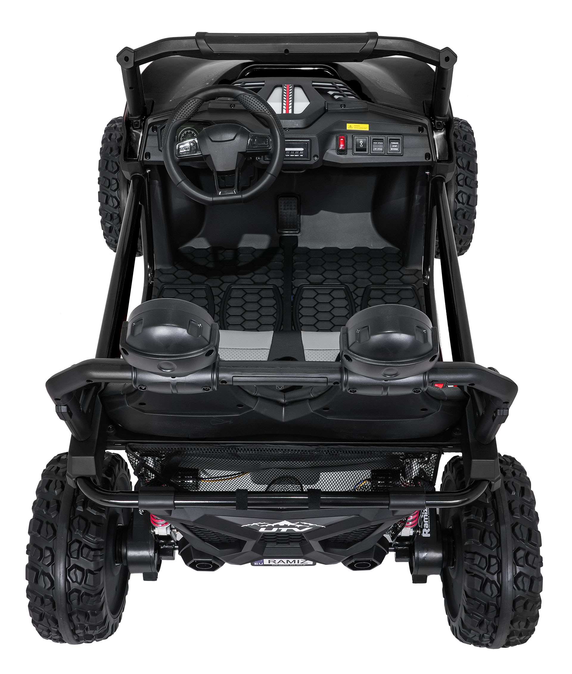 UTV electric pentru copii cu 2 locuri Buggy Speedy 4x4 24V 350W (3558) Negru - Autokids.ro - poza 2