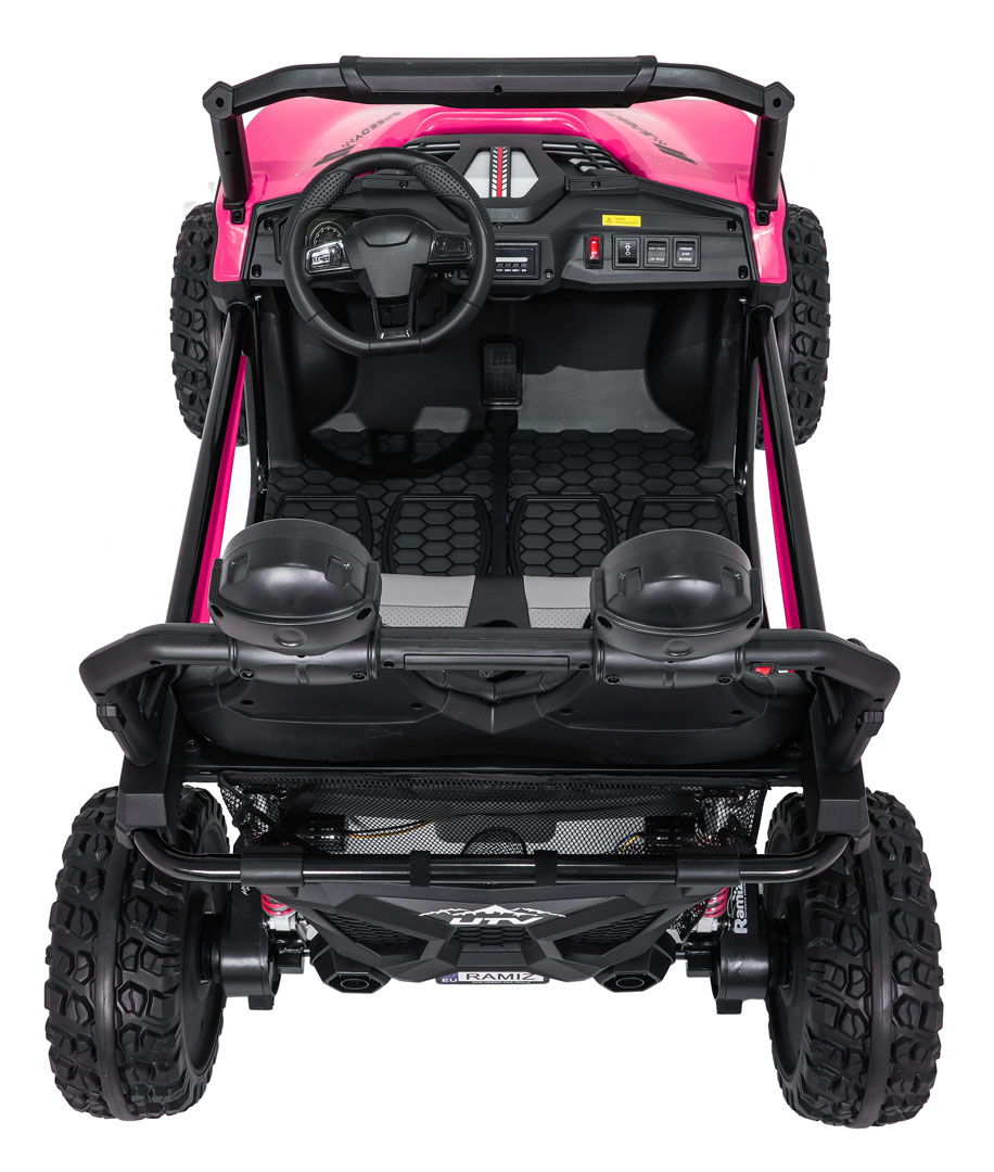 UTV electric pentru copii cu 2 locuri Buggy Speedy 4x4 24V 350W (3558) Roz - Autokids.ro - poza 4