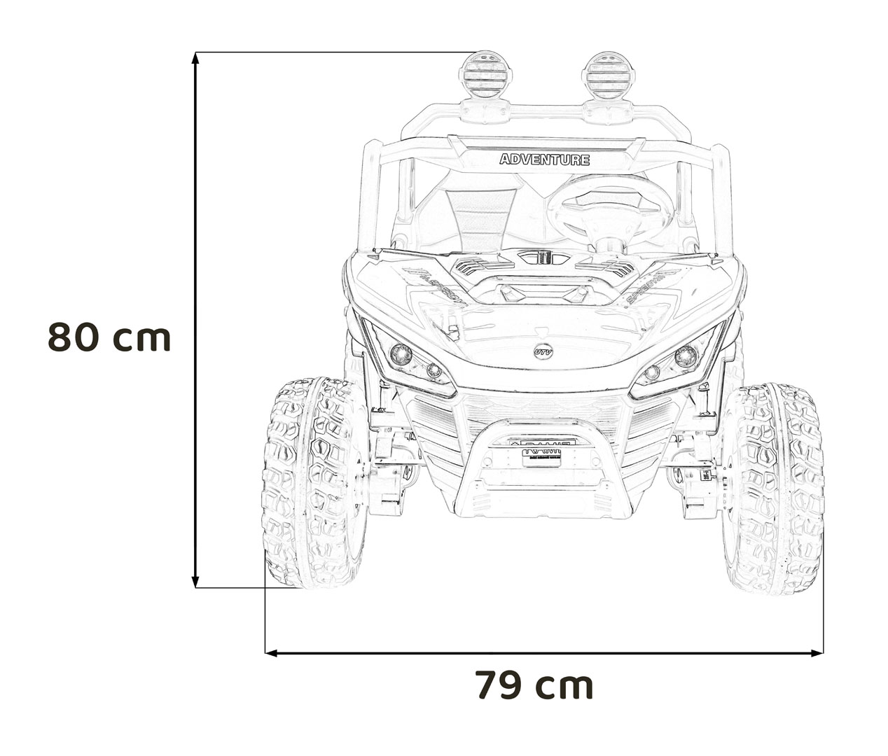 UTV electric pentru copii cu 2 locuri Buggy Speedy 4x4 24V 350W (3558) Roz - Autokids.ro - poza 5