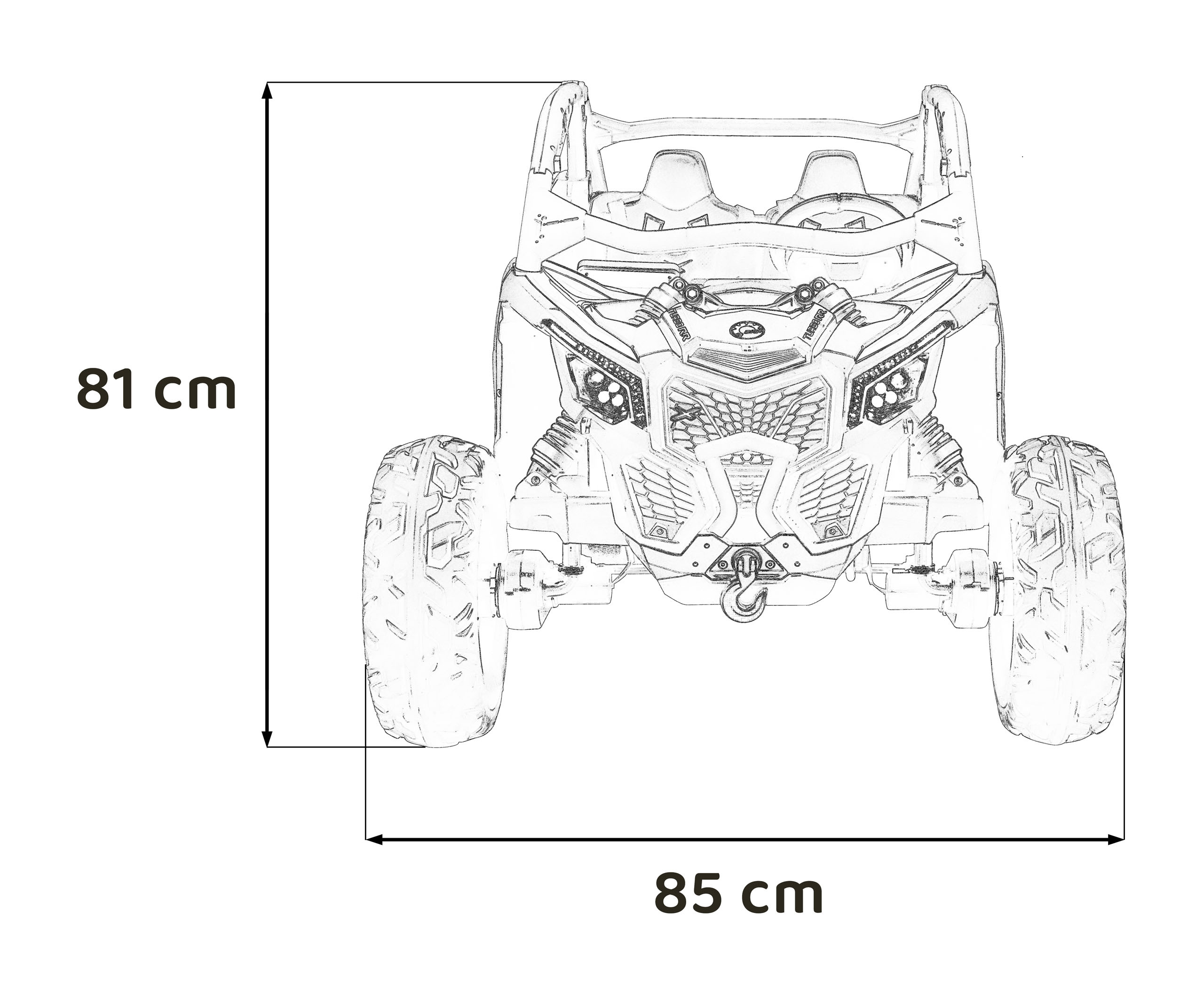 UTV electric pentru copii cu 2 locuri Can-Am Maverick Turbo RR 24V 800W 4x4 (CA001) Portocaliu - Autokids.ro - poza 3