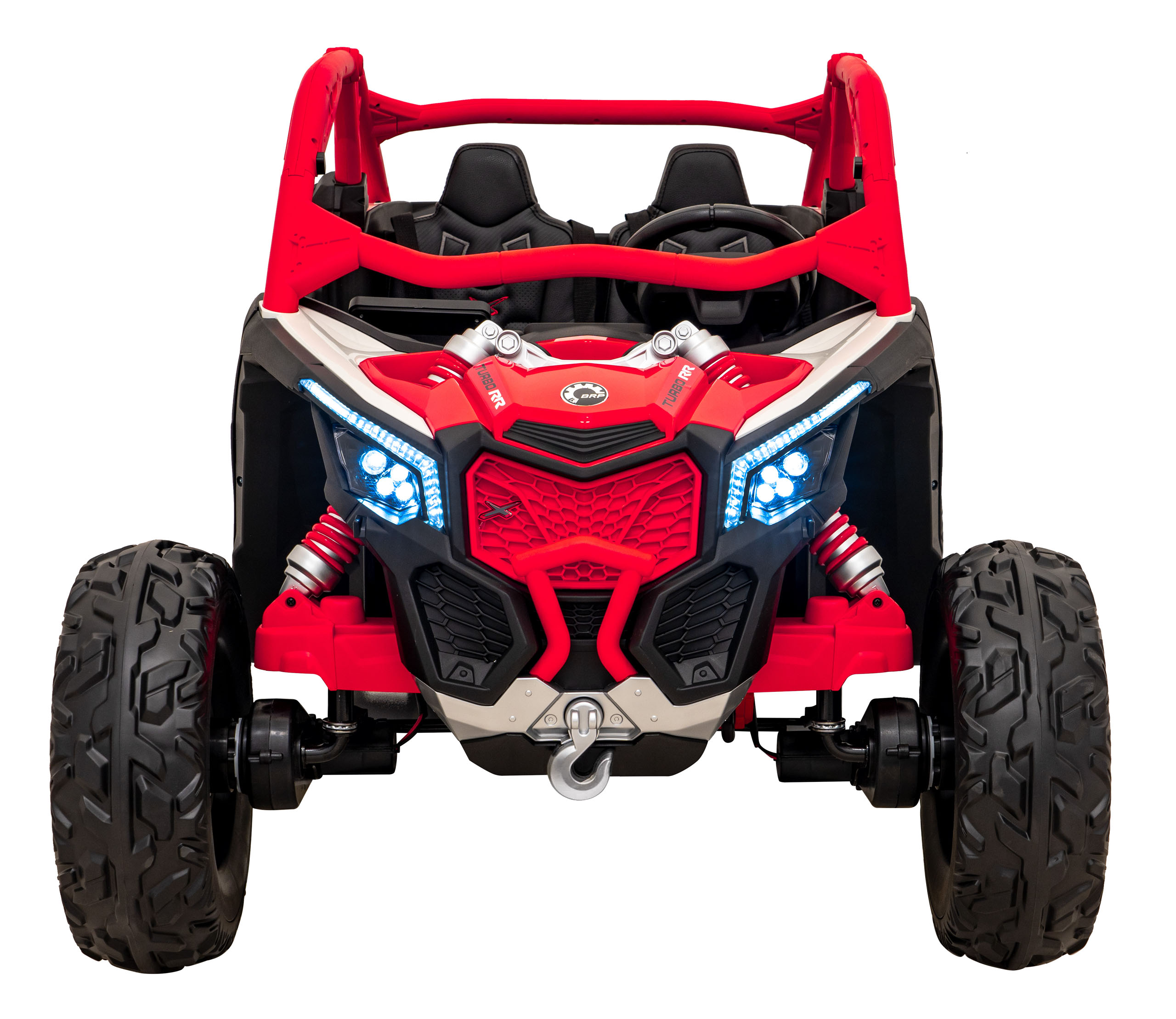 UTV electric pentru copii cu 2 locuri Can-Am Maverick Turbo RR 24V 800W 4x4 (CA001) Rosu - Autokids.ro - poza 2