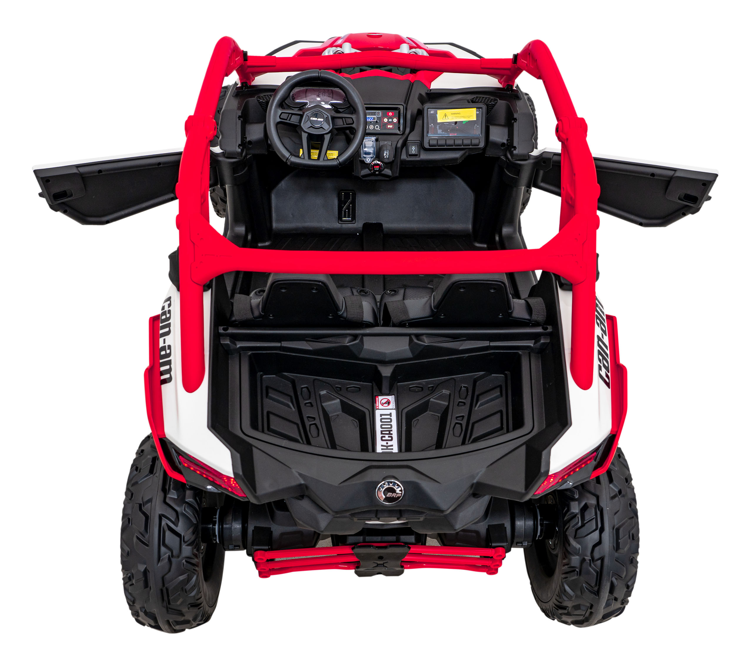 UTV electric pentru copii cu 2 locuri Can-Am Maverick Turbo RR 24V 800W 4x4 (CA001) Rosu - Autokids.ro - poza 3