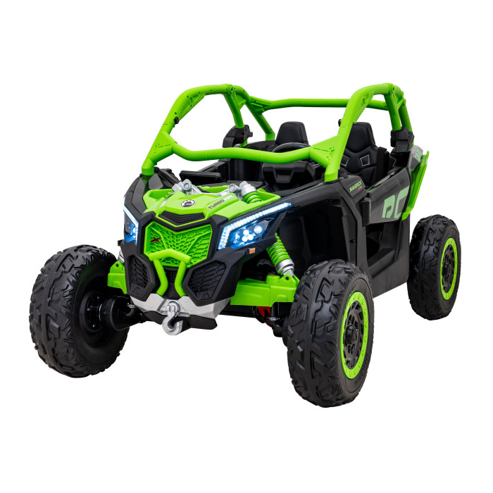 UTV electric pentru copii cu 2 locuri Can-Am Maverick Turbo RR 24V 800W 4x4 (CA001) Verde - Autokids.ro