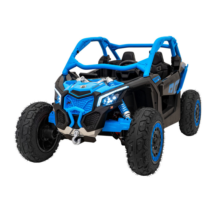 UTV electric pentru copii cu 2 locuri Can-Am Maverick Turbo Strong RR 24V 640W (CA001) Albastru - Autokids.ro - poza 1