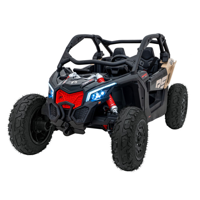 UTV electric pentru copii cu 2 locuri Can-Am Maverick Turbo Strong RR 24V 640W (CA001) Negru - Autokids.ro