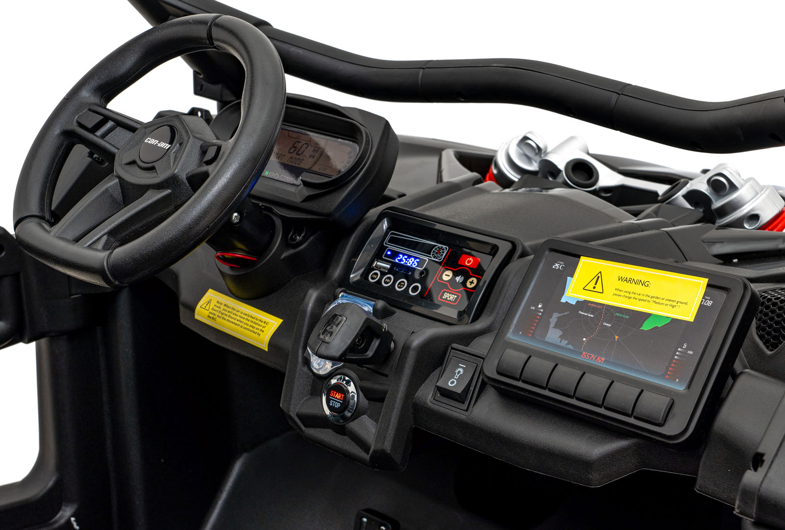 UTV electric pentru copii cu 2 locuri Can-Am Maverick Turbo Strong RR 24V 640W (CA001) Negru - Autokids.ro - poza 2