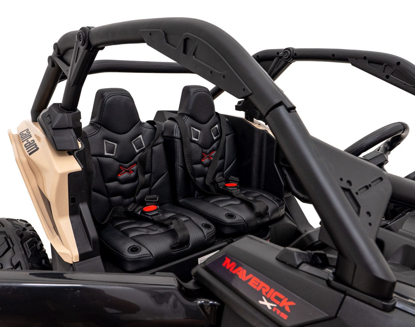 UTV electric pentru copii cu 2 locuri Can-Am Maverick Turbo Strong RR 24V 640W (CA001) Negru - Autokids.ro - poza 5