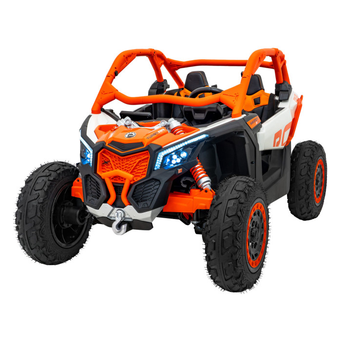 UTV electric pentru copii cu 2 locuri Can-Am Maverick Turbo Strong RR 24V 640W (CA001) Portocaliu - Autokids.ro - poza 1