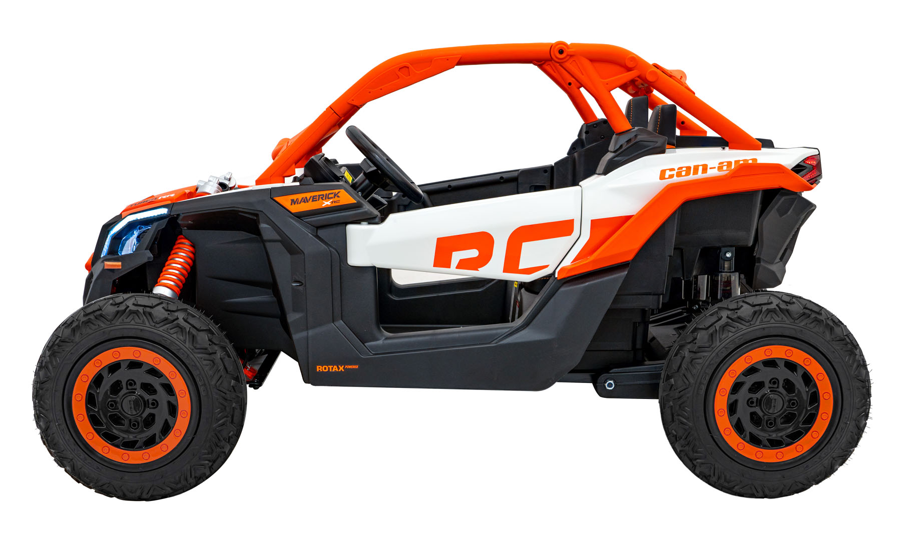 UTV electric pentru copii cu 2 locuri Can-Am Maverick Turbo Strong RR 24V 640W (CA001) Portocaliu - Autokids.ro - poza 2