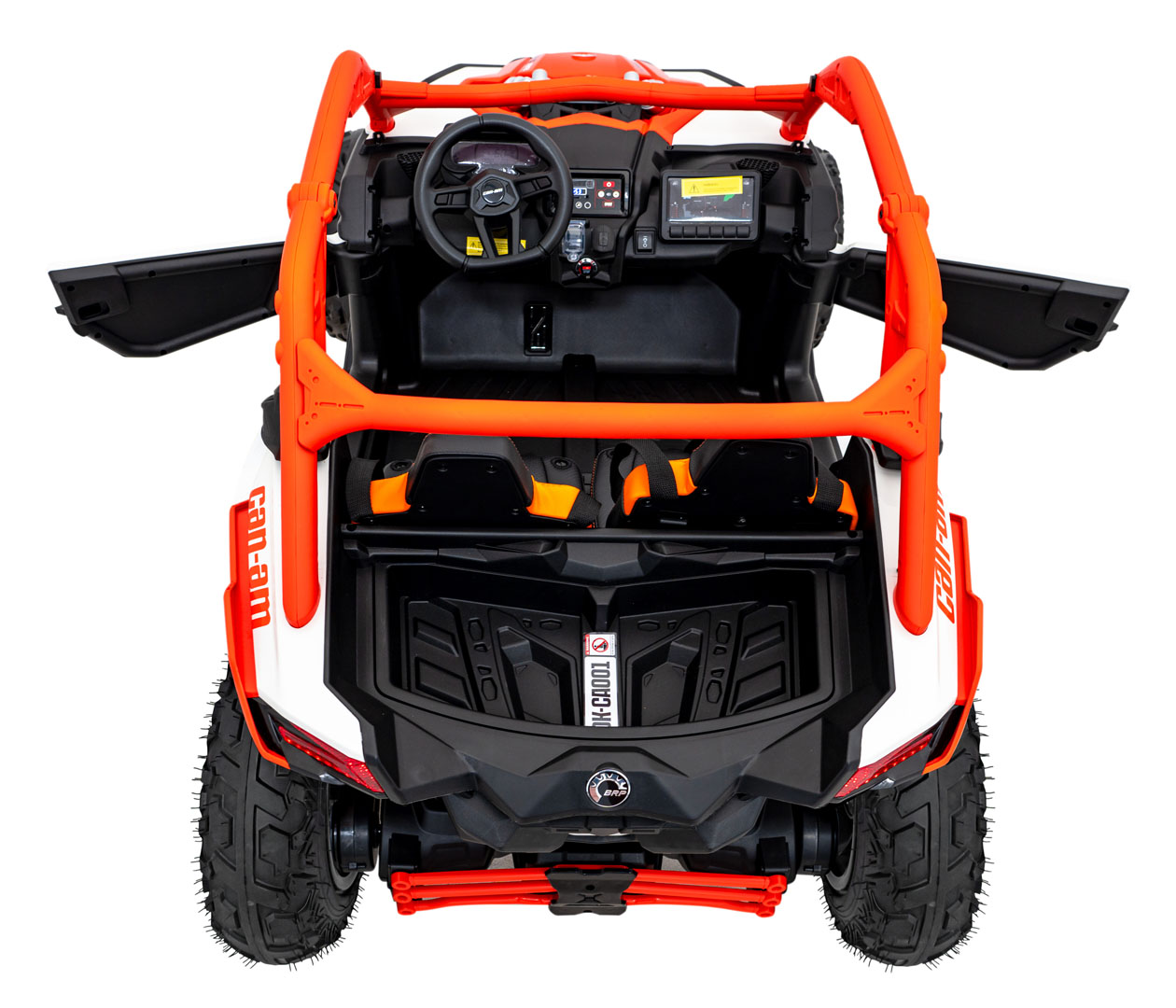 UTV electric pentru copii cu 2 locuri Can-Am Maverick Turbo Strong RR 24V 640W (CA001) Portocaliu - Autokids.ro - poza 5
