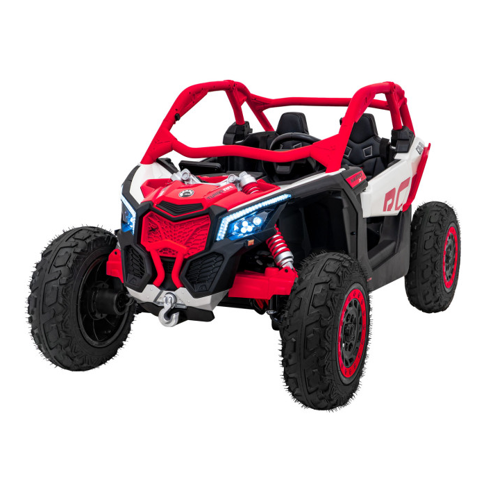 UTV electric pentru copii cu 2 locuri Can-Am Maverick Turbo Strong RR 24V 640W (CA001) Rosu - Autokids.ro - poza 1