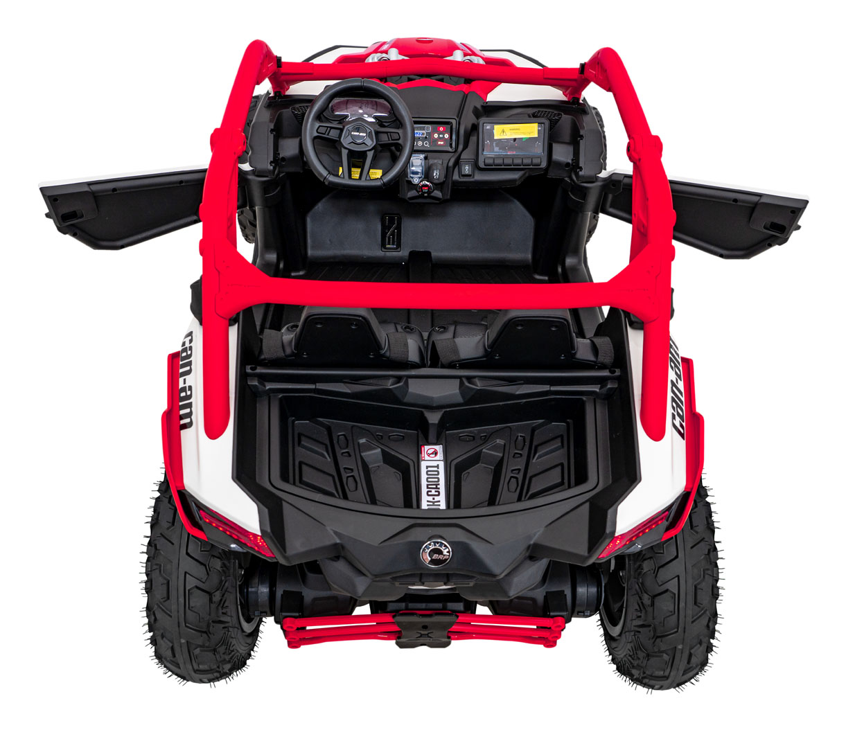 UTV electric pentru copii cu 2 locuri Can-Am Maverick Turbo Strong RR 24V 640W (CA001) Rosu - Autokids.ro - poza 2